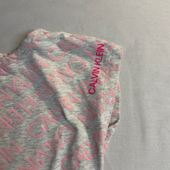 Calvin Klein - Pink and Grey Kids Shirt - Picture 4 of 5